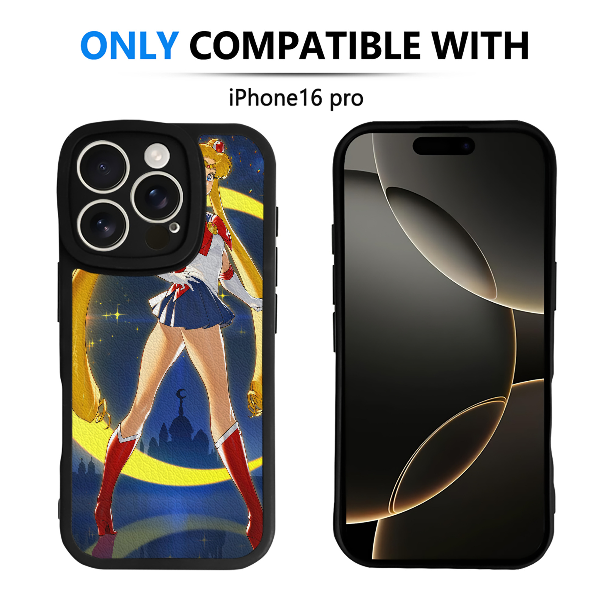（画像用） 美少女戦士セーラームーン Sailor Moon 【iPhone 16シリーズ対応】シリコンスマホケース（レザー調） 材質：シリコン